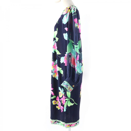 LEONARD FASHION one piece silk Navy multi-color