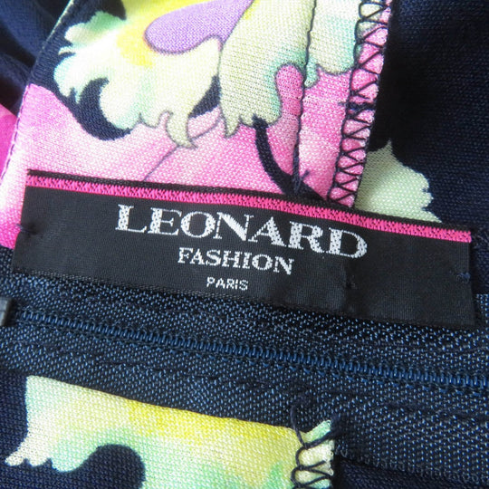 LEONARD FASHION one piece silk Navy multi-color
