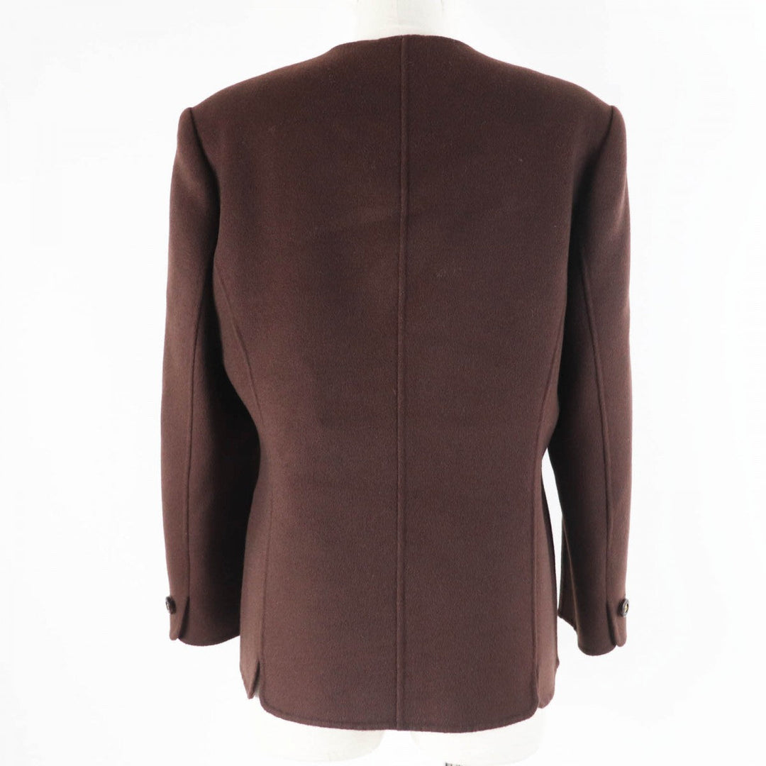 LEONARD FASHION Jacket 0381762 Outer: 100% cashmere, Lining: 100% silk, Lining: 100% cupra Brown Women Used Authentic