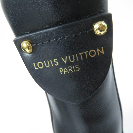 LOUIS VUITTON Ankle boots Main: Leather black LV Bobur Line Women 37 Used Authentic