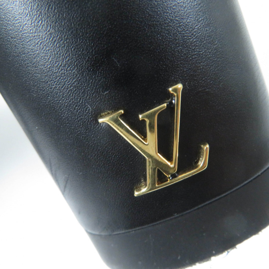 LOUIS VUITTON Ankle boots Main: Leather black LV Bobur Line Women 37 Used Authentic