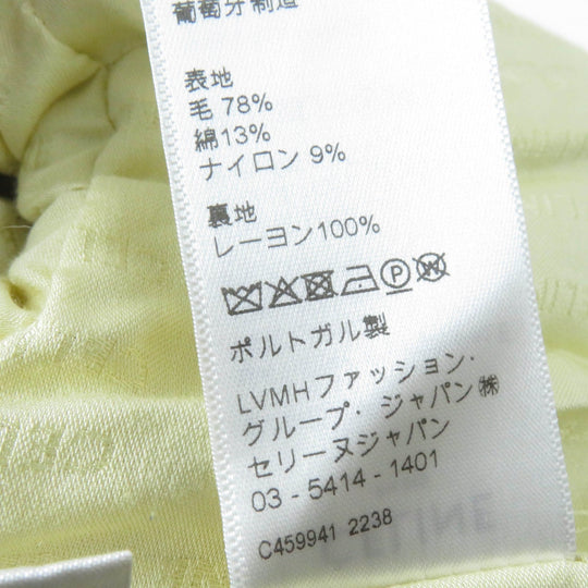 CELINE setup 2V34O764L Main: 78% wool, Main: 13% cotton, Main: 9% nylon, Lining: 100% rayon yellow Women 34 Used Authentic