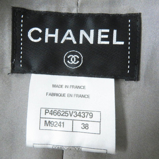 CHANEL coat P46625 wool Gray multi 38