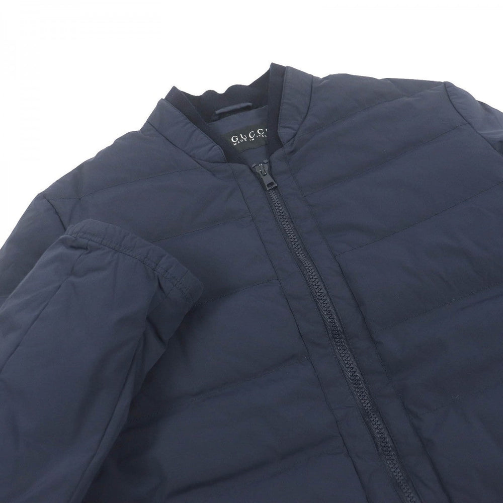 GUCCI Down jacket 322555 Main: 92% nylon, Main: 8% polyurethane, Part: 98% wool, Part: 2% polyurethane, Filling: 100% down Navy mens 44 Used Authentic
