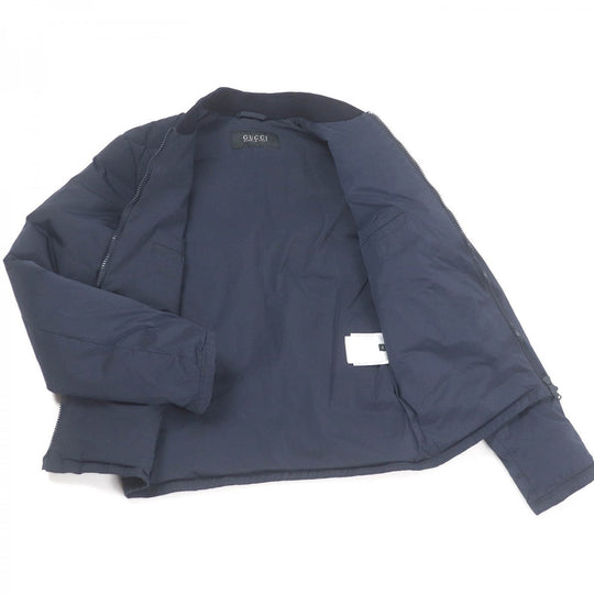 GUCCI Down jacket 322555 Main: 92% nylon, Main: 8% polyurethane, Part: 98% wool, Part: 2% polyurethane, Filling: 100% down Navy mens 44 Used Authentic