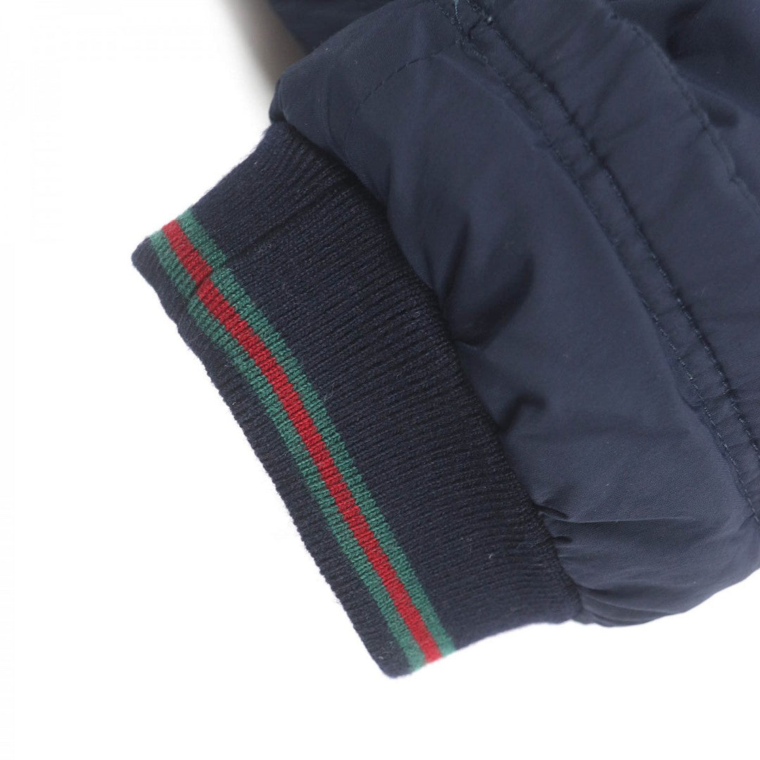 GUCCI Down jacket 322555 Main: 92% nylon, Main: 8% polyurethane, Part: 98% wool, Part: 2% polyurethane, Filling: 100% down Navy mens 44 Used Authentic