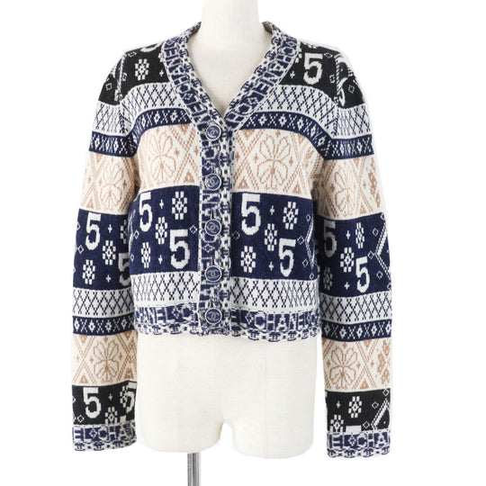 CHANEL cardigan 20B P65173 Main: 100% cashmere Multi Women 40 Used Authentic