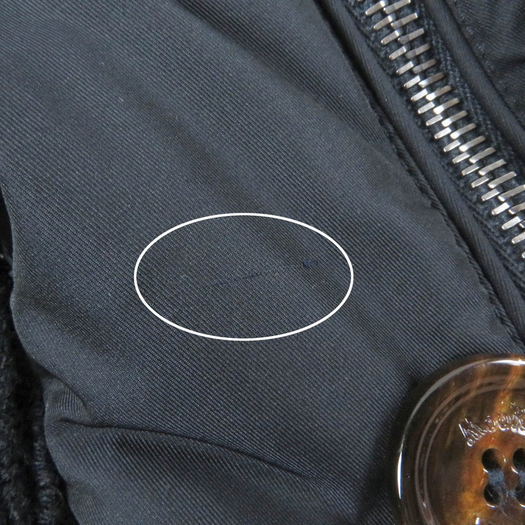 MOORER Down jacket SOLERI-KM2 Outer: 100% polyester, Lining: 50% polyester, Lining: 50% nylon, Part: 100% nylon, Part: 36% wool Dark navy mens 46 Used Authentic