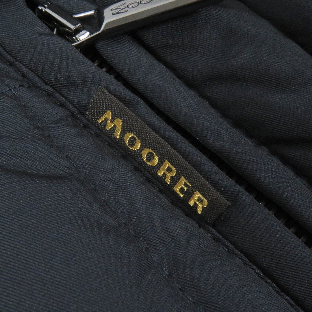 MOORER Down jacket SOLERI-KM2 Outer: 100% polyester, Lining: 50% polyester, Lining: 50% nylon, Part: 100% nylon, Part: 36% wool Dark navy mens 46 Used Authentic
