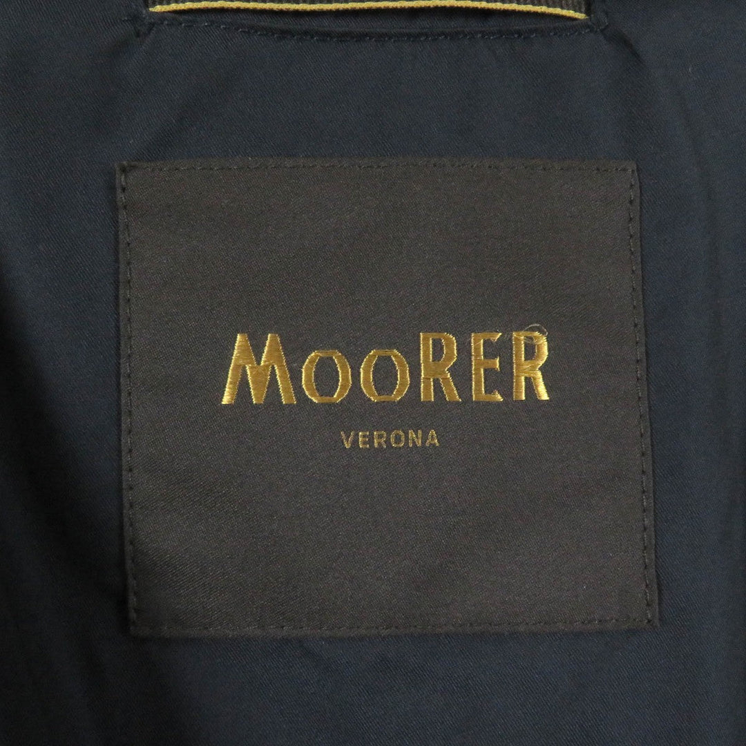 MOORER Down jacket SOLERI-KM2 Outer: 100% polyester, Lining: 50% polyester, Lining: 50% nylon, Part: 100% nylon, Part: 36% wool Dark navy mens 46 Used Authentic