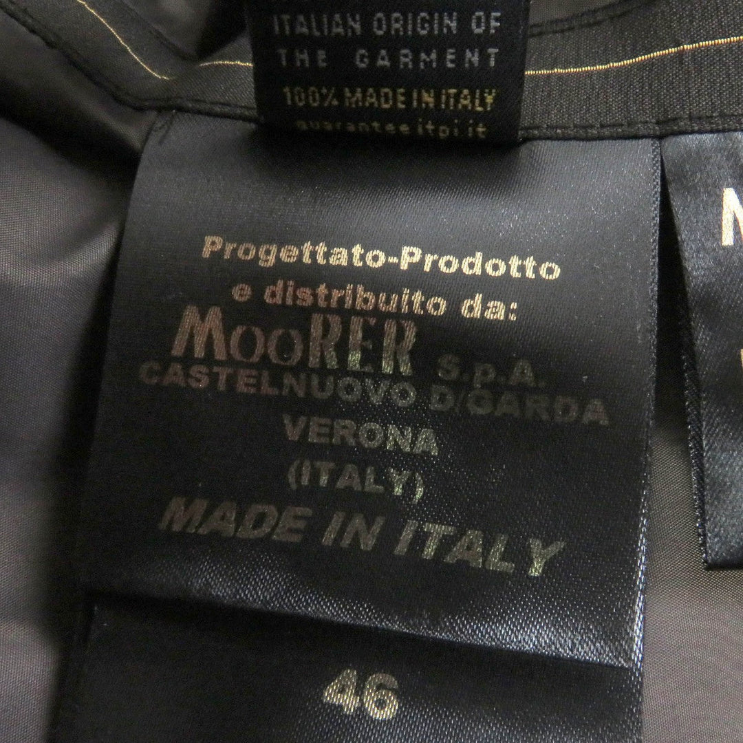 MOORER Down jacket SOLERI-KM2 Outer: 100% polyester, Lining: 50% polyester, Lining: 50% nylon, Part: 100% nylon, Part: 36% wool Dark navy mens 46 Used Authentic