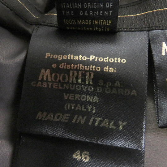 MOORER Down jacket SOLERI-KM2 Outer: 100% polyester, Lining: 50% polyester, Lining: 50% nylon, Part: 100% nylon, Part: 36% wool Dark navy mens 46 Used Authentic