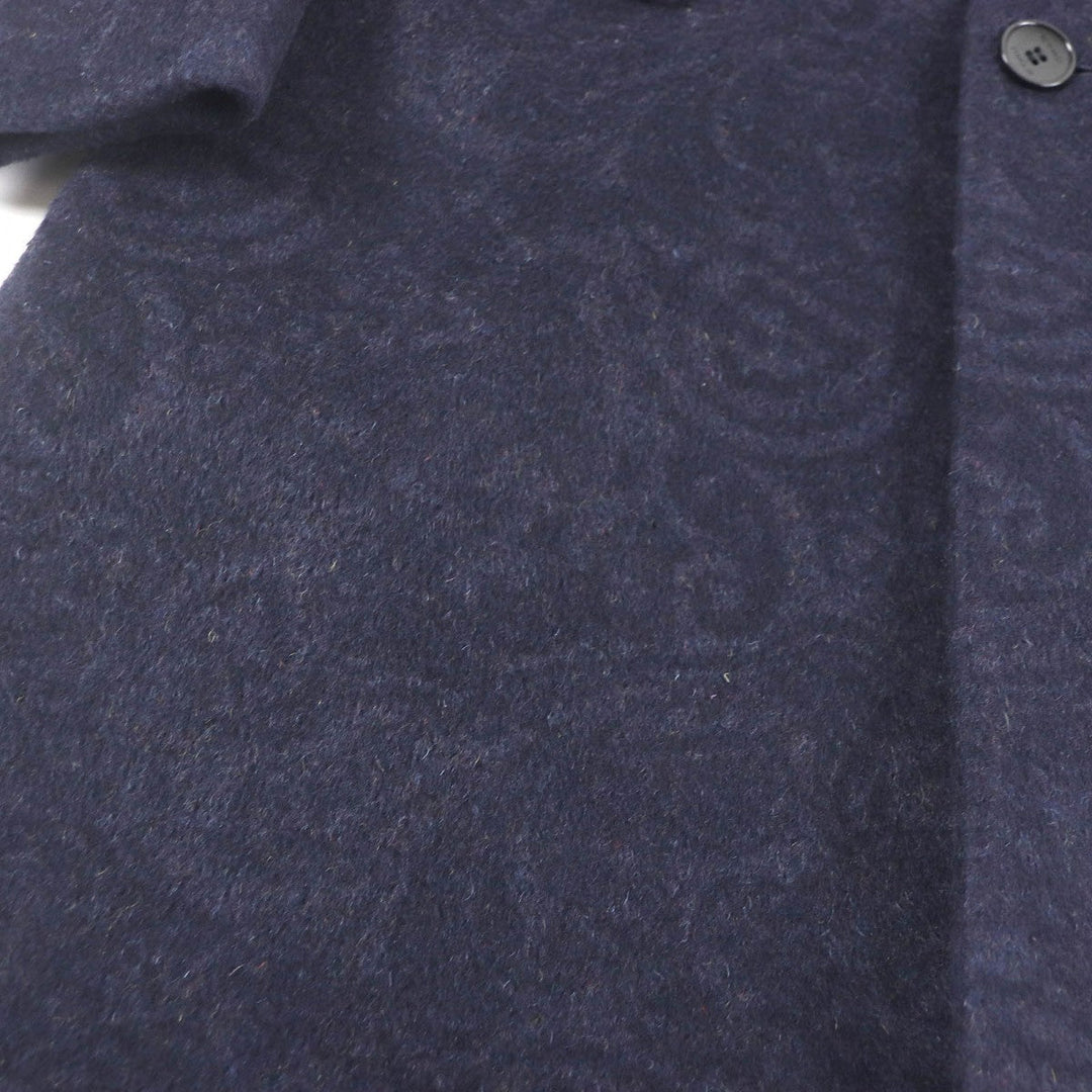 ETRO coat Outer: 50% wool, Outer: 33% mohair, Outer: 17% nylon, Lining: 100% cupra, Sleeve lining: 100% rayon Navy mens 46 Used Authentic