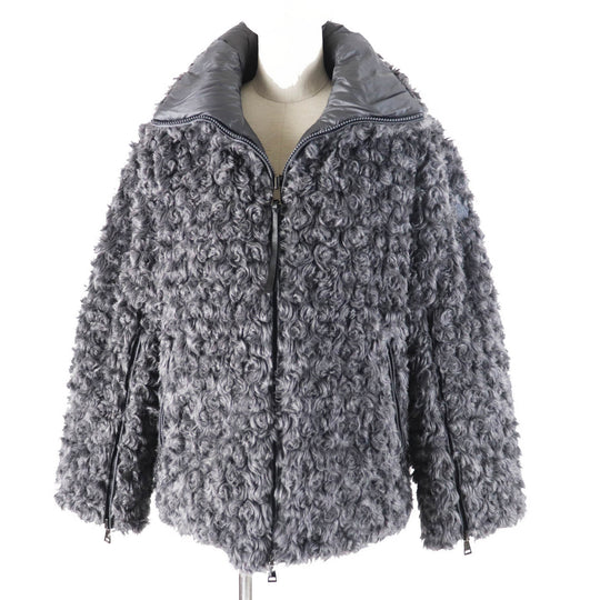 MONCLER Down jacket Outer material: 44% acrylic, Outer material: 31% polyester, Outer material: 25% acrylic, Lining: 100% nylon, Filling: 90% down gray GOURNAWA Women 00 Used Authentic