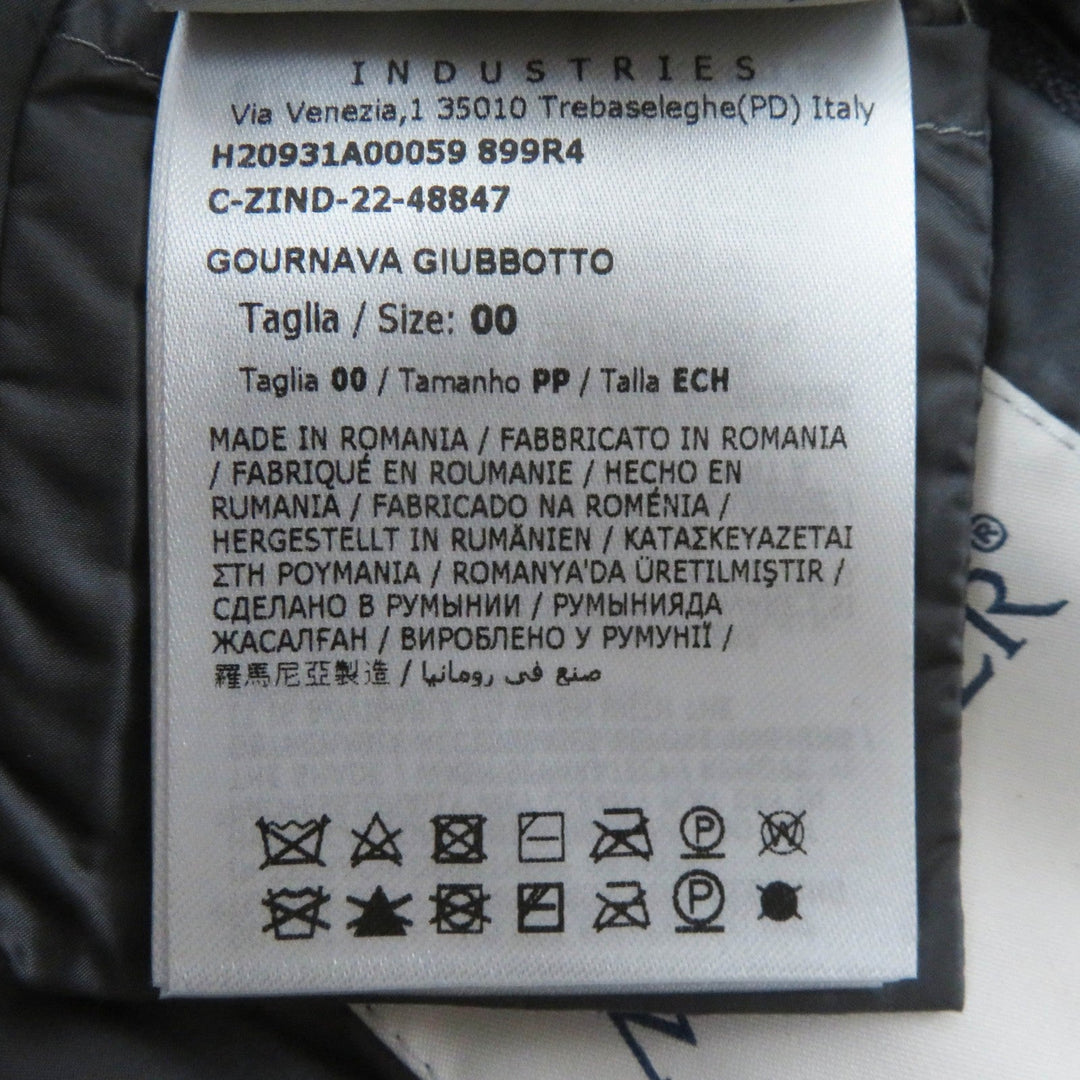MONCLER Down jacket Outer material: 44% acrylic, Outer material: 31% polyester, Outer material: 25% acrylic, Lining: 100% nylon, Filling: 90% down gray GOURNAWA Women 00 Used Authentic
