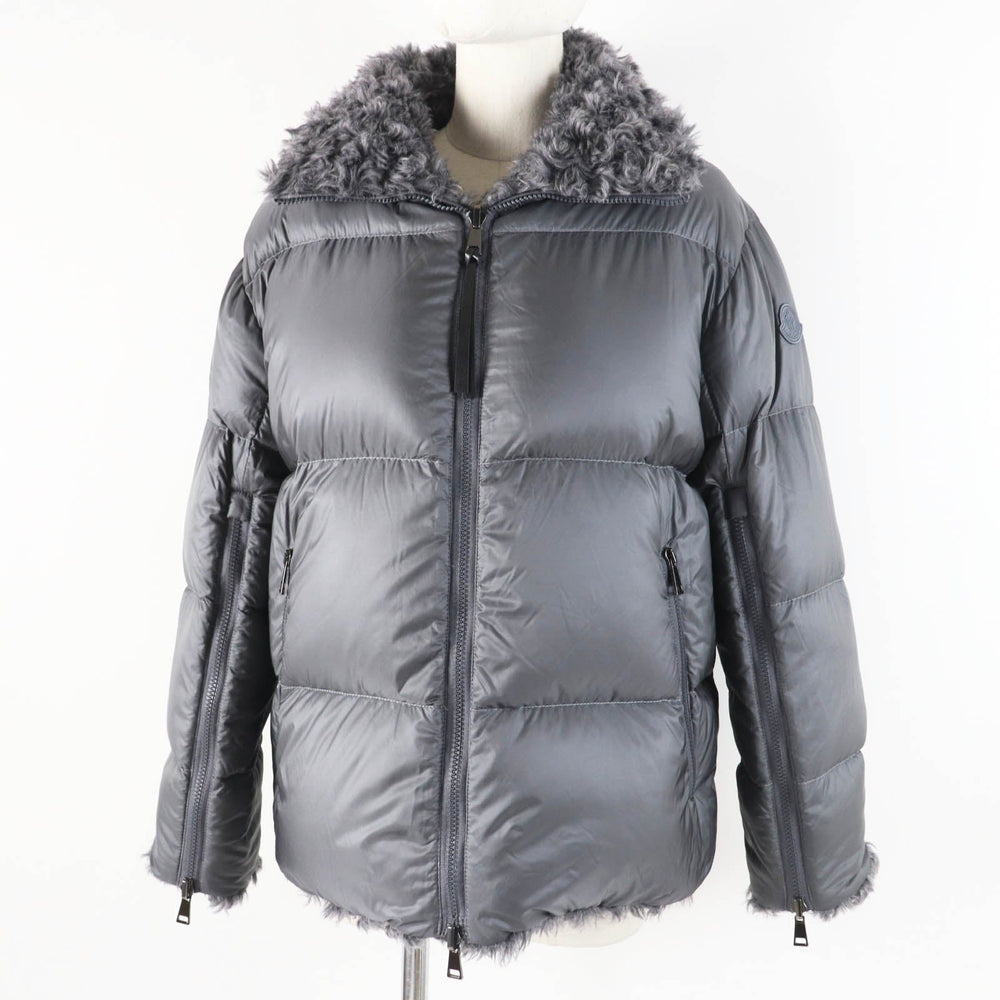 MONCLER Down jacket Outer material: 44% acrylic, Outer material: 31% polyester, Outer material: 25% acrylic, Lining: 100% nylon, Filling: 90% down gray GOURNAWA Women 00 Used Authentic