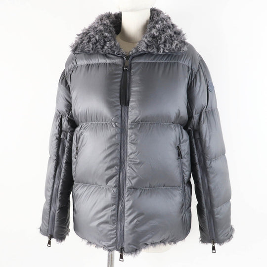 MONCLER Down jacket Outer material: 44% acrylic, Outer material: 31% polyester, Outer material: 25% acrylic, Lining: 100% nylon, Filling: 90% down gray GOURNAWA Women 00 Used Authentic