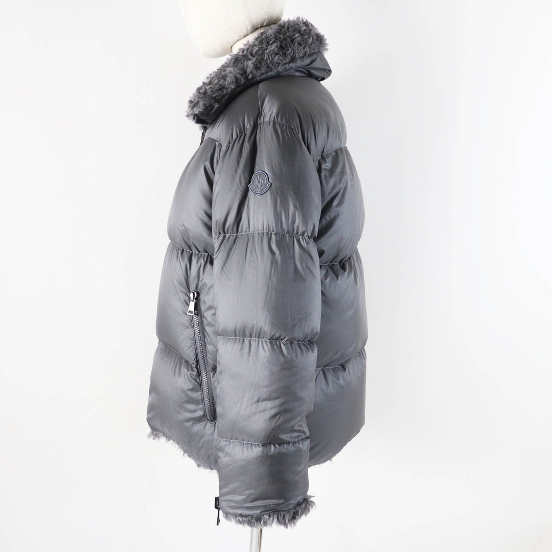 MONCLER Down jacket Outer material: 44% acrylic, Outer material: 31% polyester, Outer material: 25% acrylic, Lining: 100% nylon, Filling: 90% down gray GOURNAWA Women 00 Used Authentic