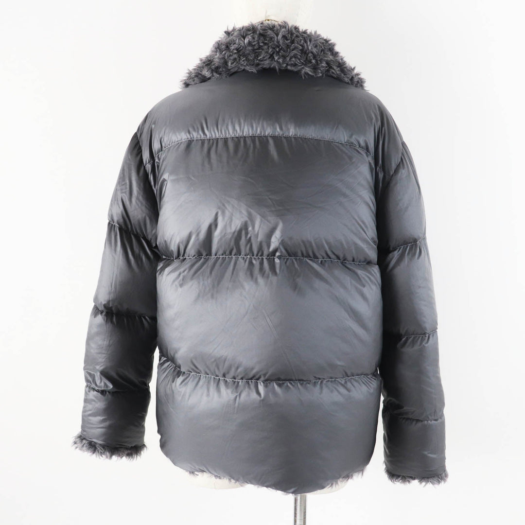 MONCLER Down jacket Outer material: 44% acrylic, Outer material: 31% polyester, Outer material: 25% acrylic, Lining: 100% nylon, Filling: 90% down gray GOURNAWA Women 00 Used Authentic