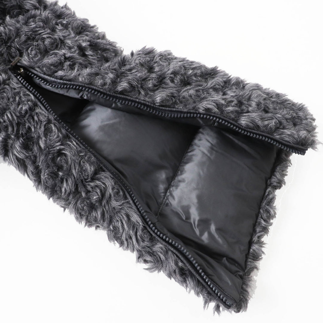 MONCLER Down jacket Outer material: 44% acrylic, Outer material: 31% polyester, Outer material: 25% acrylic, Lining: 100% nylon, Filling: 90% down gray GOURNAWA Women 00 Used Authentic