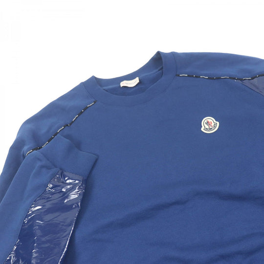 MONCLER sweat Main: 100% cotton, Main: 100% nylon blue SWEATSHIRT mens L Used Authentic