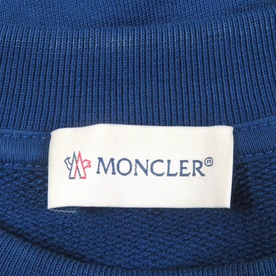 MONCLER sweat Main: 100% cotton, Main: 100% nylon blue SWEATSHIRT mens L Used Authentic