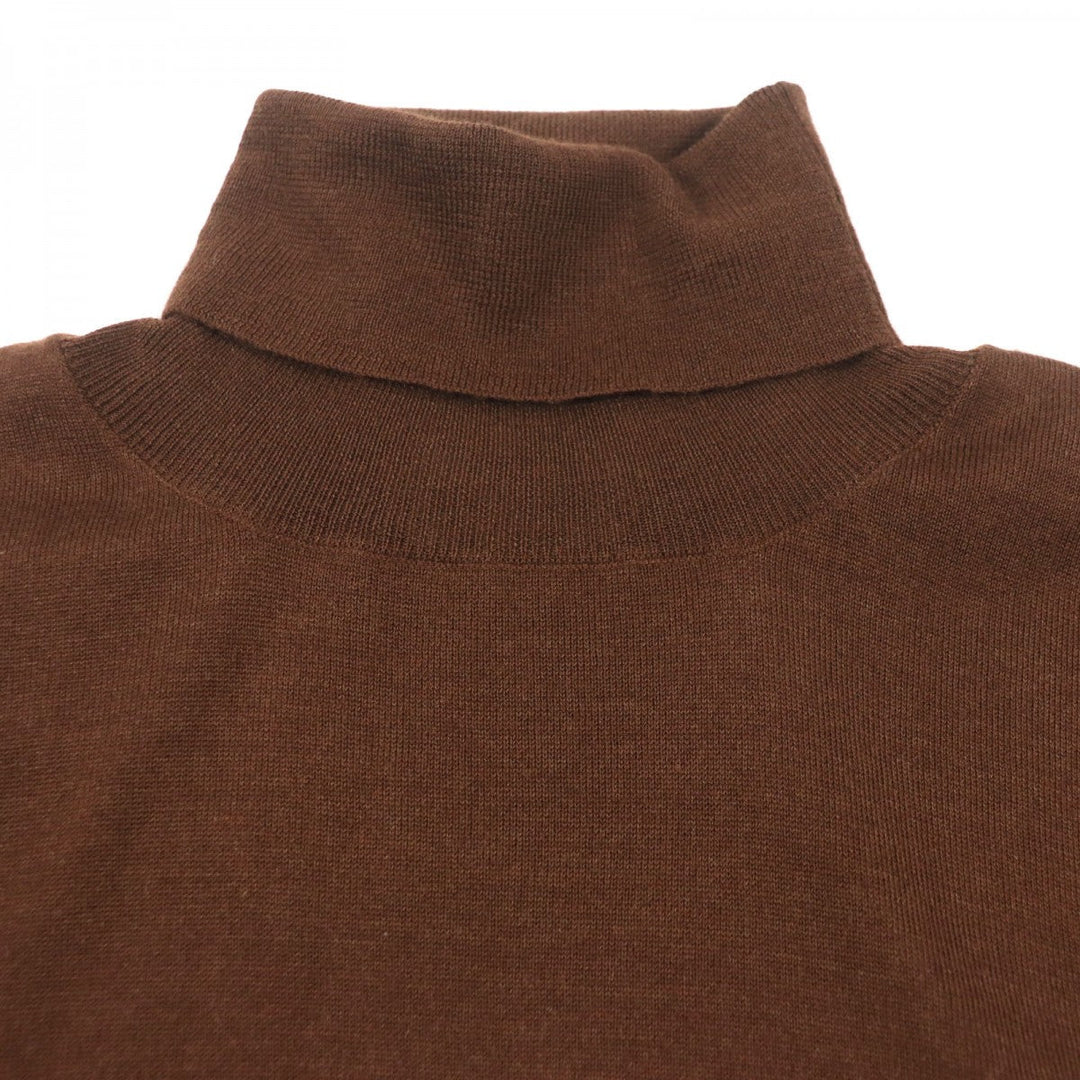 HERMES sweater Main: 80% cashmere, Main: 20% silk Dark brown mens M Used Authentic