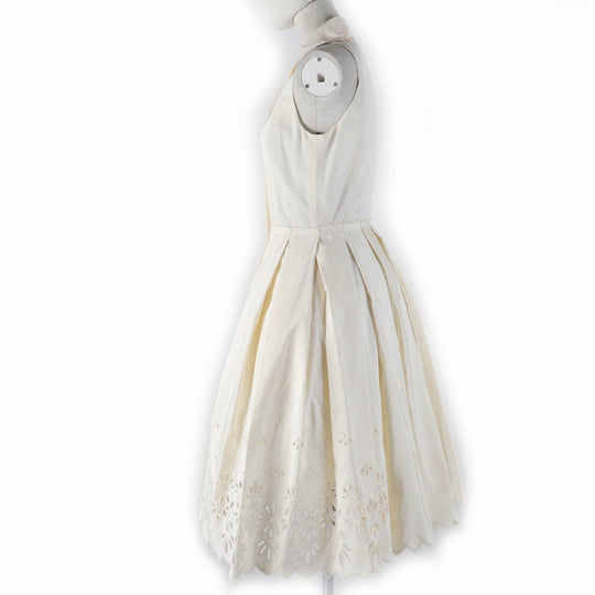 FOXEY BOUTIQUE one piece 21831 Main: 100% silk, Lining: 100% cupra, [Petticoat] Main: 100% nylon, Part: 100% nylon, Lining: 100% polyester Ivory Women 40 Used Authentic