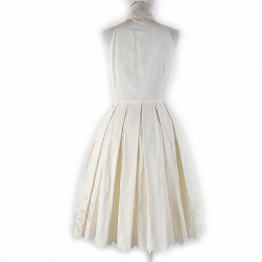 FOXEY BOUTIQUE one piece 21831 Main: 100% silk, Lining: 100% cupra, [Petticoat] Main: 100% nylon, Part: 100% nylon, Lining: 100% polyester Ivory Women 40 Used Authentic