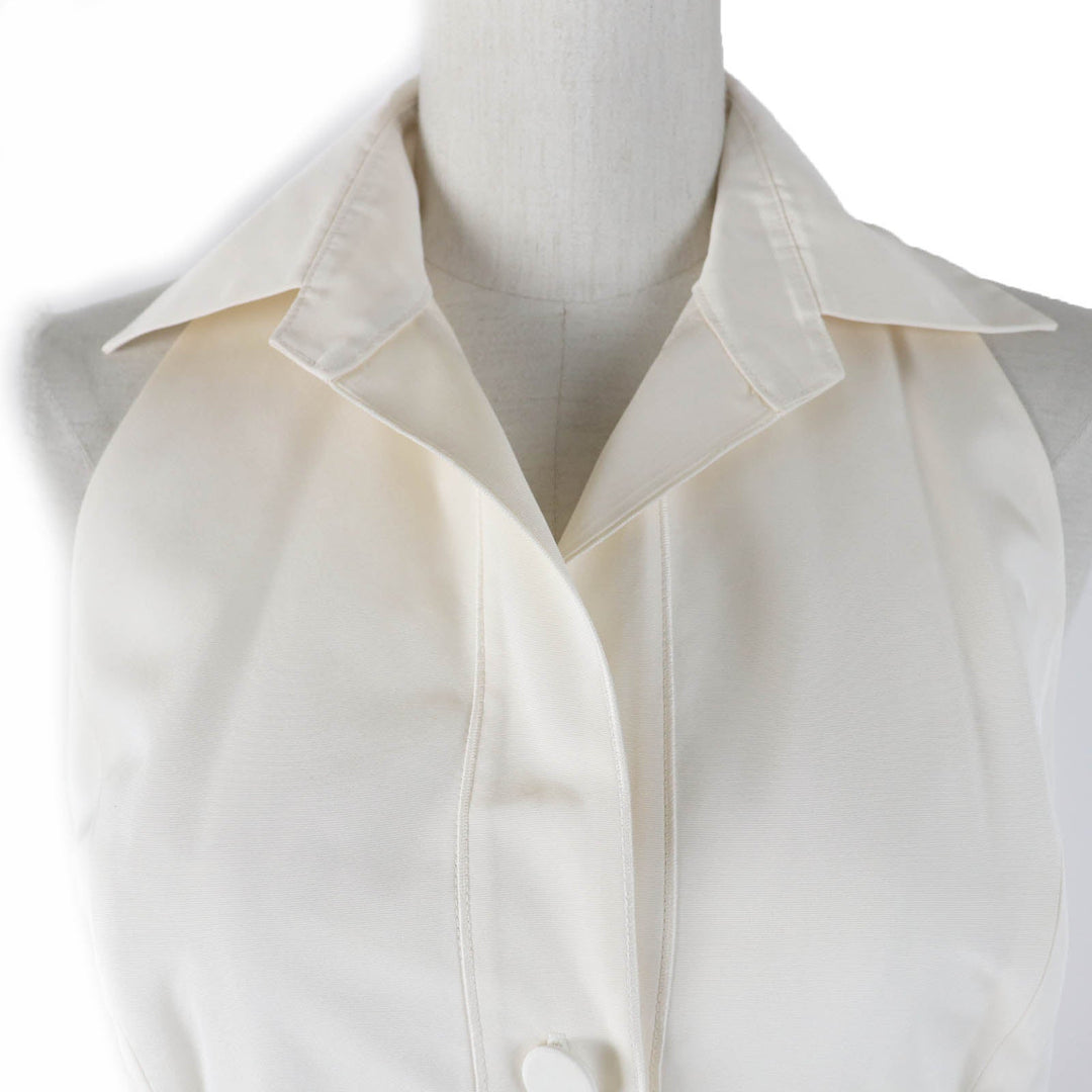 FOXEY BOUTIQUE one piece 21831 Main: 100% silk, Lining: 100% cupra, [Petticoat] Main: 100% nylon, Part: 100% nylon, Lining: 100% polyester Ivory Women 40 Used Authentic