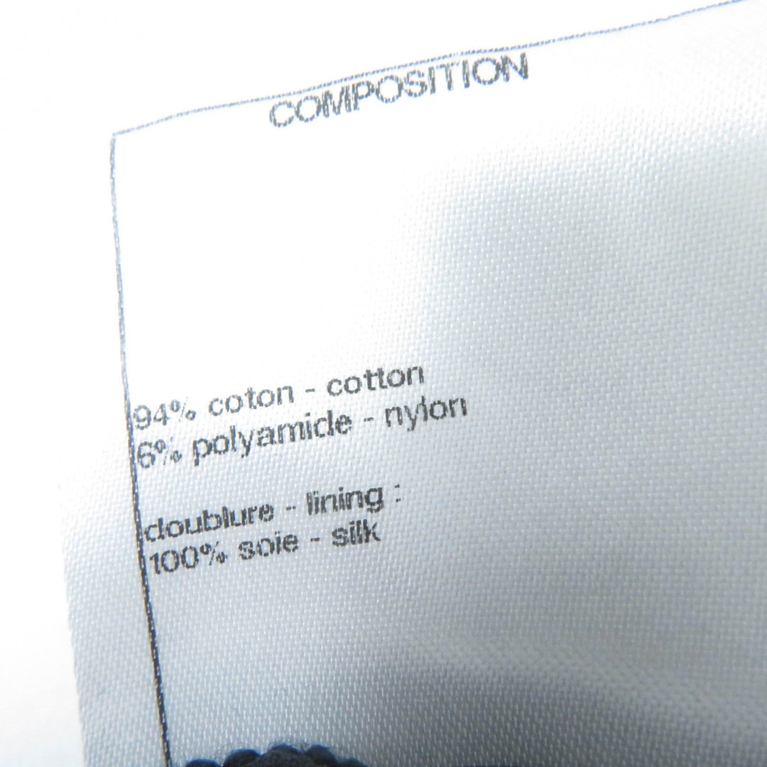 CHANEL Pleated skirt P51456V38481 Main: 94% cotton, Main: 6% nylon, Lining: 100% silk black Women 38 Used Authentic