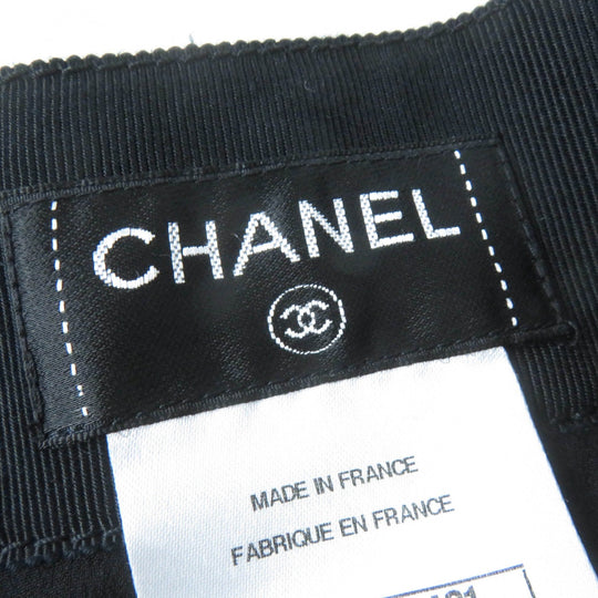CHANEL Pleated skirt P51456V38481 Main: 94% cotton, Main: 6% nylon, Lining: 100% silk black Women 38 Used Authentic