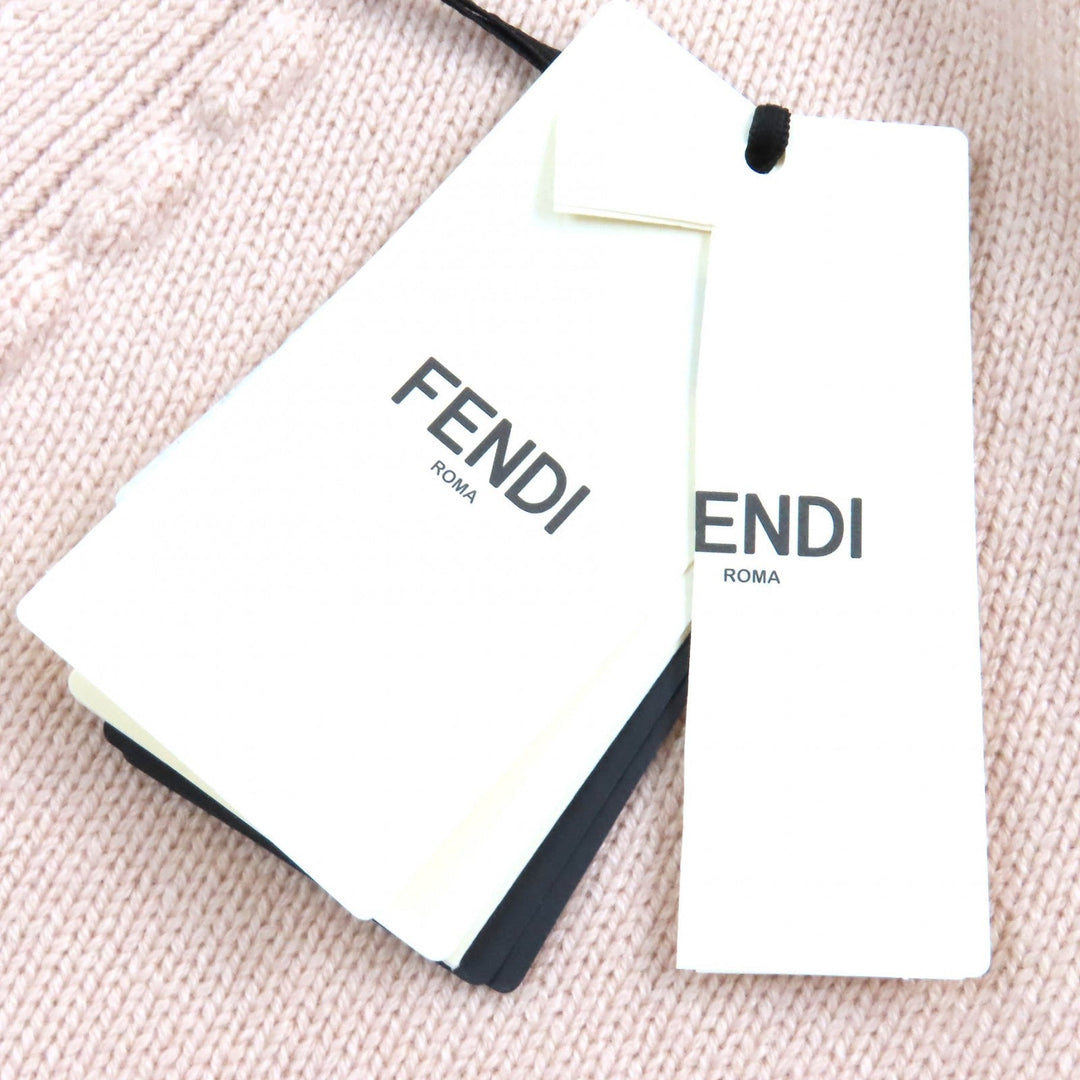 FENDI knit FZX698 Main: 100% cashmere pink beige Women 36 Used Authentic