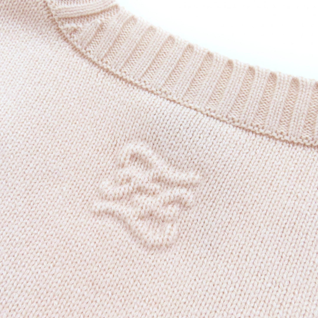 FENDI knit FZX698 Main: 100% cashmere pink beige Women 36 Used Authentic