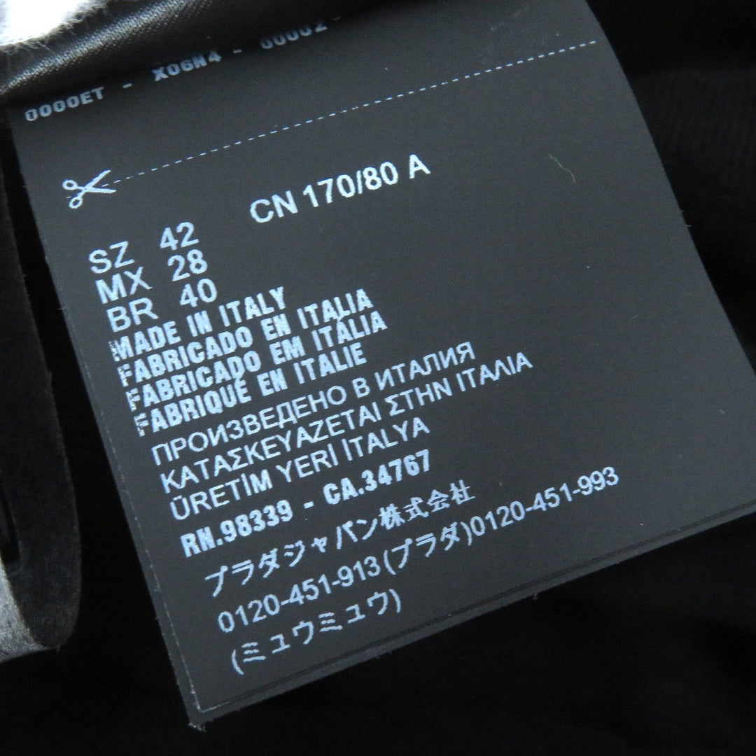 PRADA knit P24Q1U Main: 98% cashmere, Main: 2% polyester black Women 42 Used Authentic