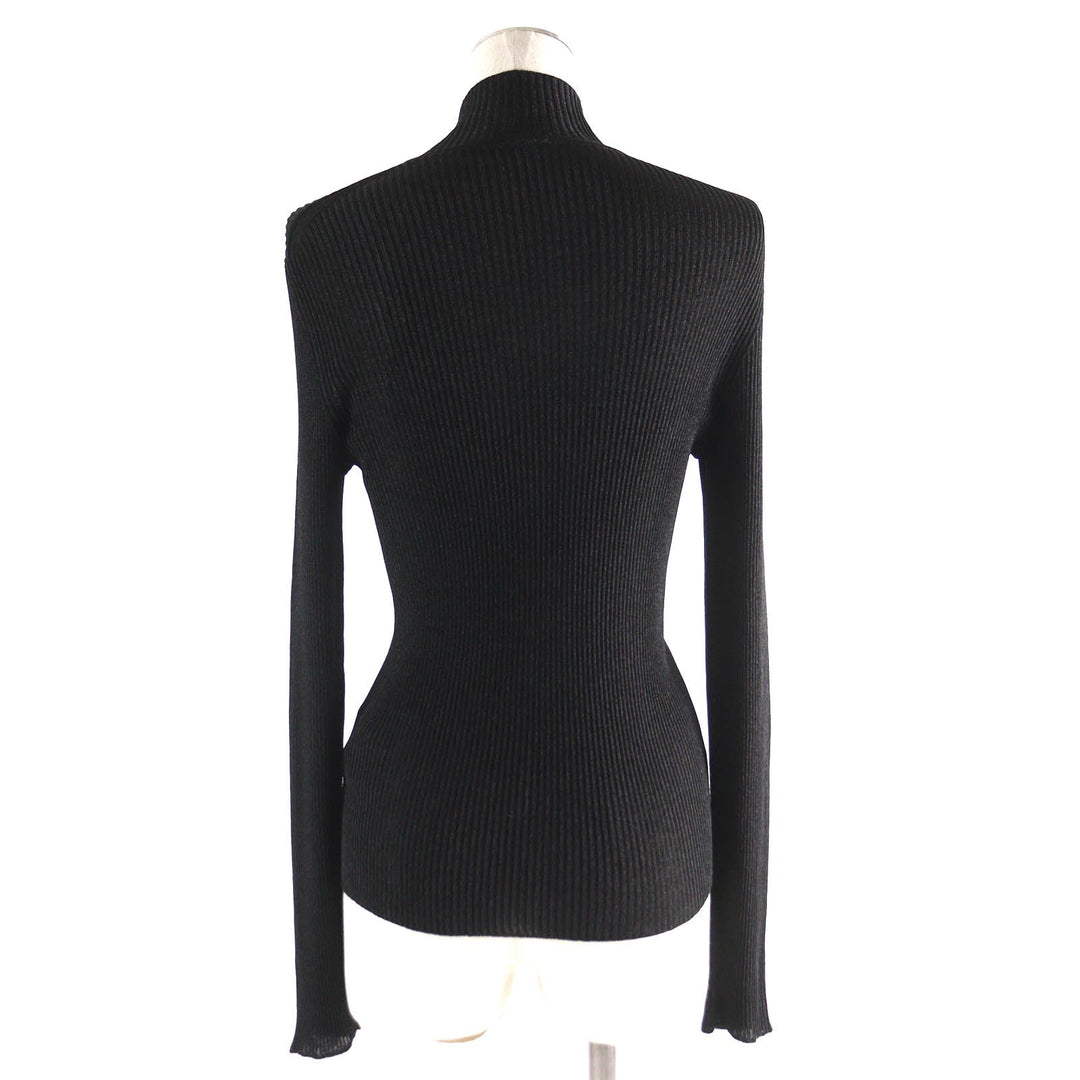 HERMES knit 3H2652D8 Main: 76% rayon, 17% metal fiber, 4% polyester, 2% nylon, 1% polyurethane Black type Women 36 Used Authentic