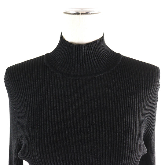 HERMES knit 3H2652D8 Main: 76% rayon, 17% metal fiber, 4% polyester, 2% nylon, 1% polyurethane Black type Women 36 Used Authentic