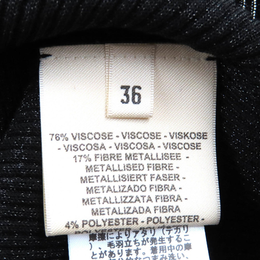 HERMES knit 3H2652D8 Main: 76% rayon, 17% metal fiber, 4% polyester, 2% nylon, 1% polyurethane Black type Women 36 Used Authentic