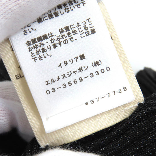 HERMES knit 3H2652D8 Main: 76% rayon, 17% metal fiber, 4% polyester, 2% nylon, 1% polyurethane Black type Women 36 Used Authentic