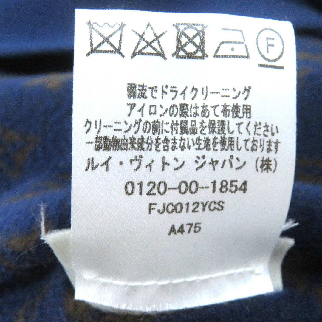 LOUIS VUITTON coat FJCO12YCS Outer: 99% wool, Outer: 1% silk, Lining: 53% rayon, Lining: 47% cupra, Part: 100% polyester Navy Women 38 Used Authentic