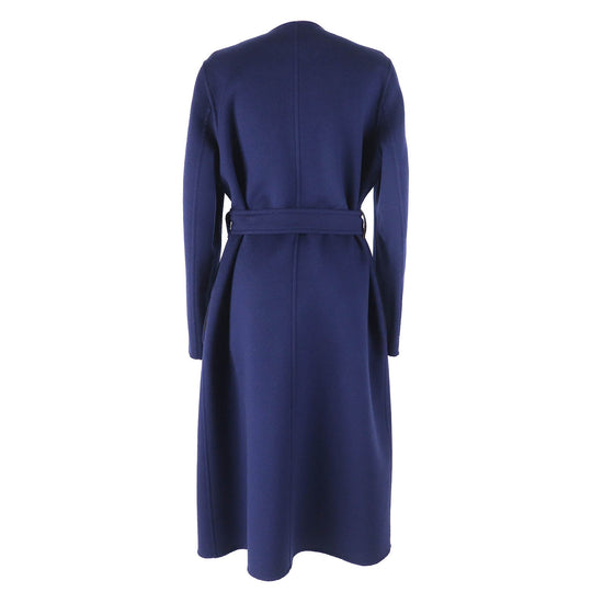 LOUIS VUITTON coat FJCO12YCS Outer: 99% wool, Outer: 1% silk, Lining: 53% rayon, Lining: 47% cupra, Part: 100% polyester Navy Women 38 Used Authentic