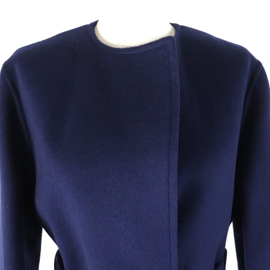 LOUIS VUITTON coat FJCO12YCS Outer: 99% wool, Outer: 1% silk, Lining: 53% rayon, Lining: 47% cupra, Part: 100% polyester Navy Women 38 Used Authentic