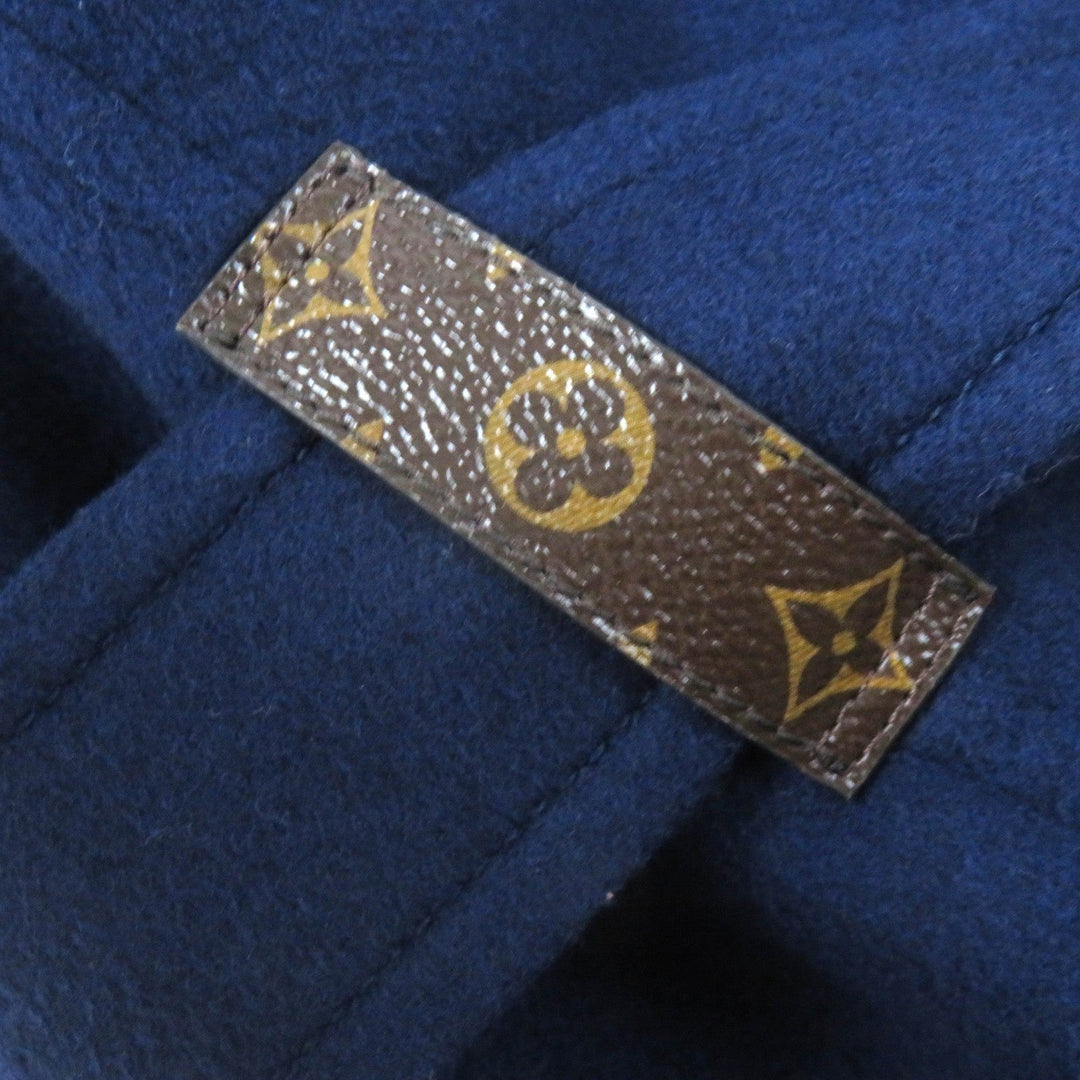 LOUIS VUITTON coat FJCO12YCS Outer: 99% wool, Outer: 1% silk, Lining: 53% rayon, Lining: 47% cupra, Part: 100% polyester Navy Women 38 Used Authentic