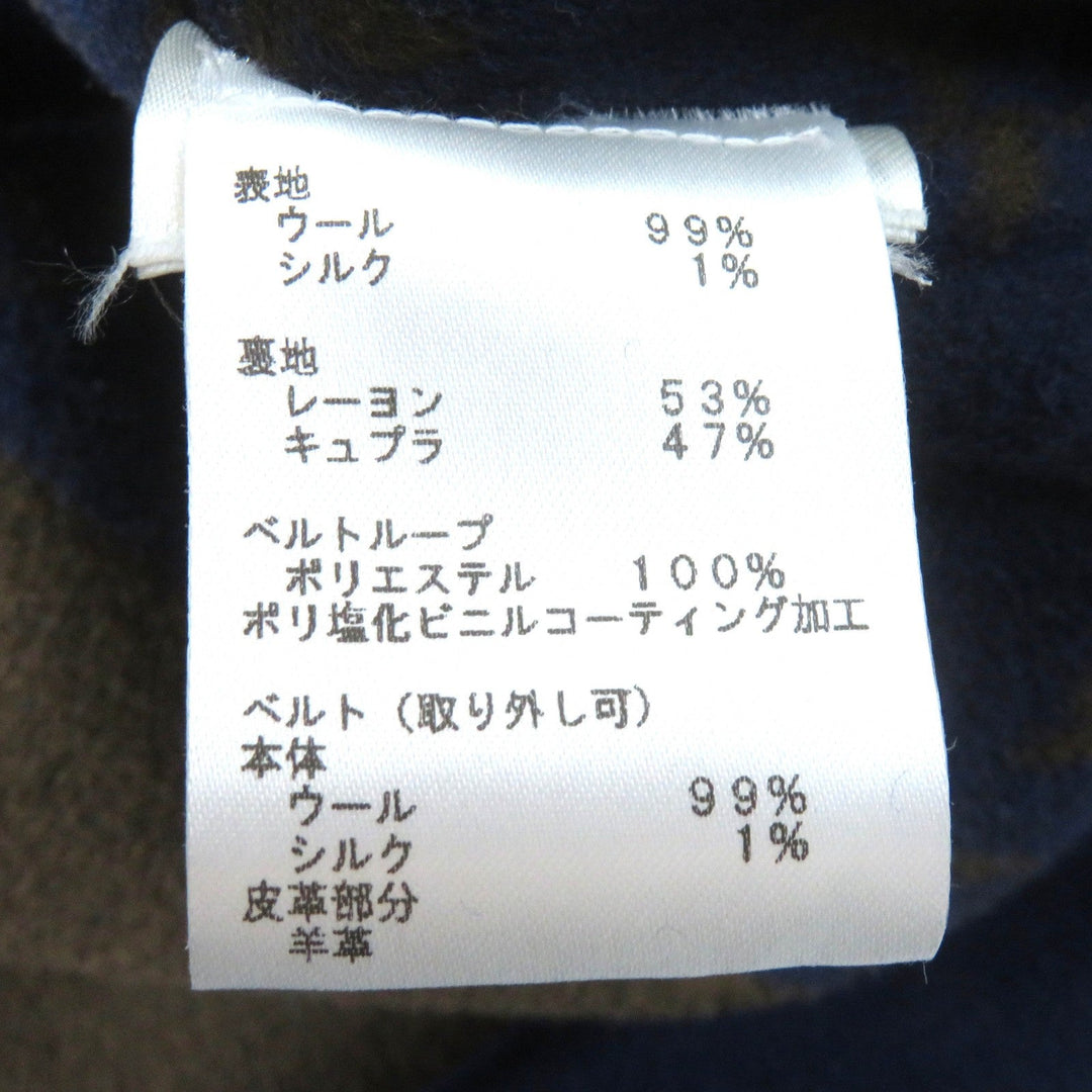 LOUIS VUITTON coat FJCO12YCS Outer: 99% wool, Outer: 1% silk, Lining: 53% rayon, Lining: 47% cupra, Part: 100% polyester Navy Women 38 Used Authentic