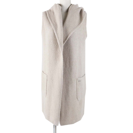 FOXEY Best 42970 Outer material: 50% wool, Outer material: 27% nylon, Outer material: 21% cashmere, Outer material: 2% polyurethane beige Knit Gilet Nuage Women Used Authentic