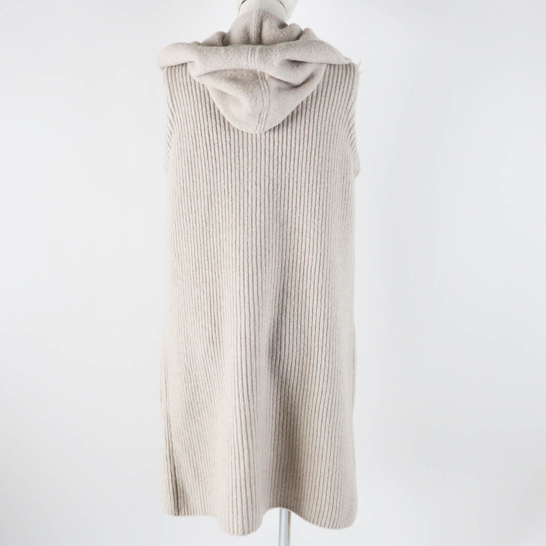 FOXEY Best 42970 Outer material: 50% wool, Outer material: 27% nylon, Outer material: 21% cashmere, Outer material: 2% polyurethane beige Knit Gilet Nuage Women Used Authentic