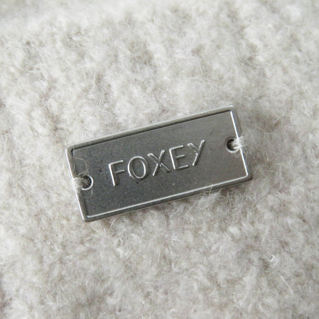 FOXEY Best 42970 Outer material: 50% wool, Outer material: 27% nylon, Outer material: 21% cashmere, Outer material: 2% polyurethane beige Knit Gilet Nuage Women Used Authentic