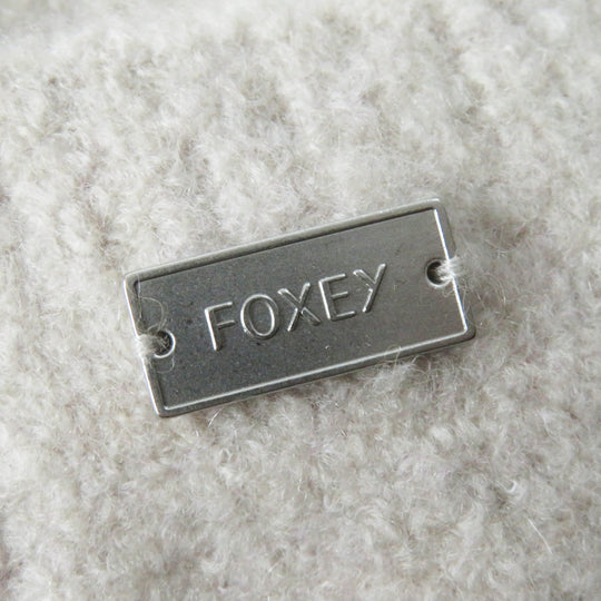 FOXEY Best 42970 Outer material: 50% wool, Outer material: 27% nylon, Outer material: 21% cashmere, Outer material: 2% polyurethane beige Knit Gilet Nuage Women Used Authentic