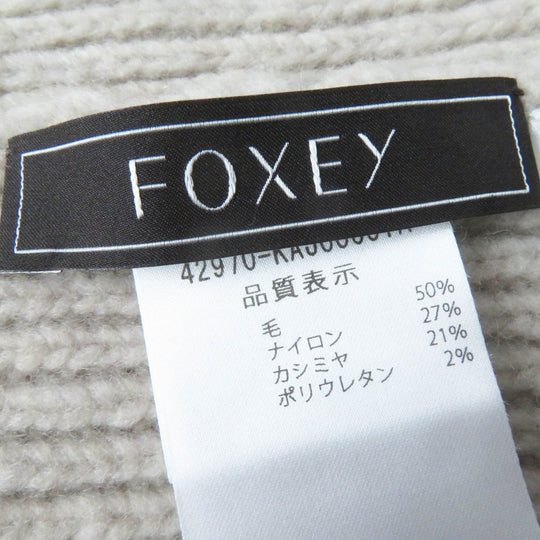 FOXEY Best 42970 Outer material: 50% wool, Outer material: 27% nylon, Outer material: 21% cashmere, Outer material: 2% polyurethane beige Knit Gilet Nuage Women Used Authentic