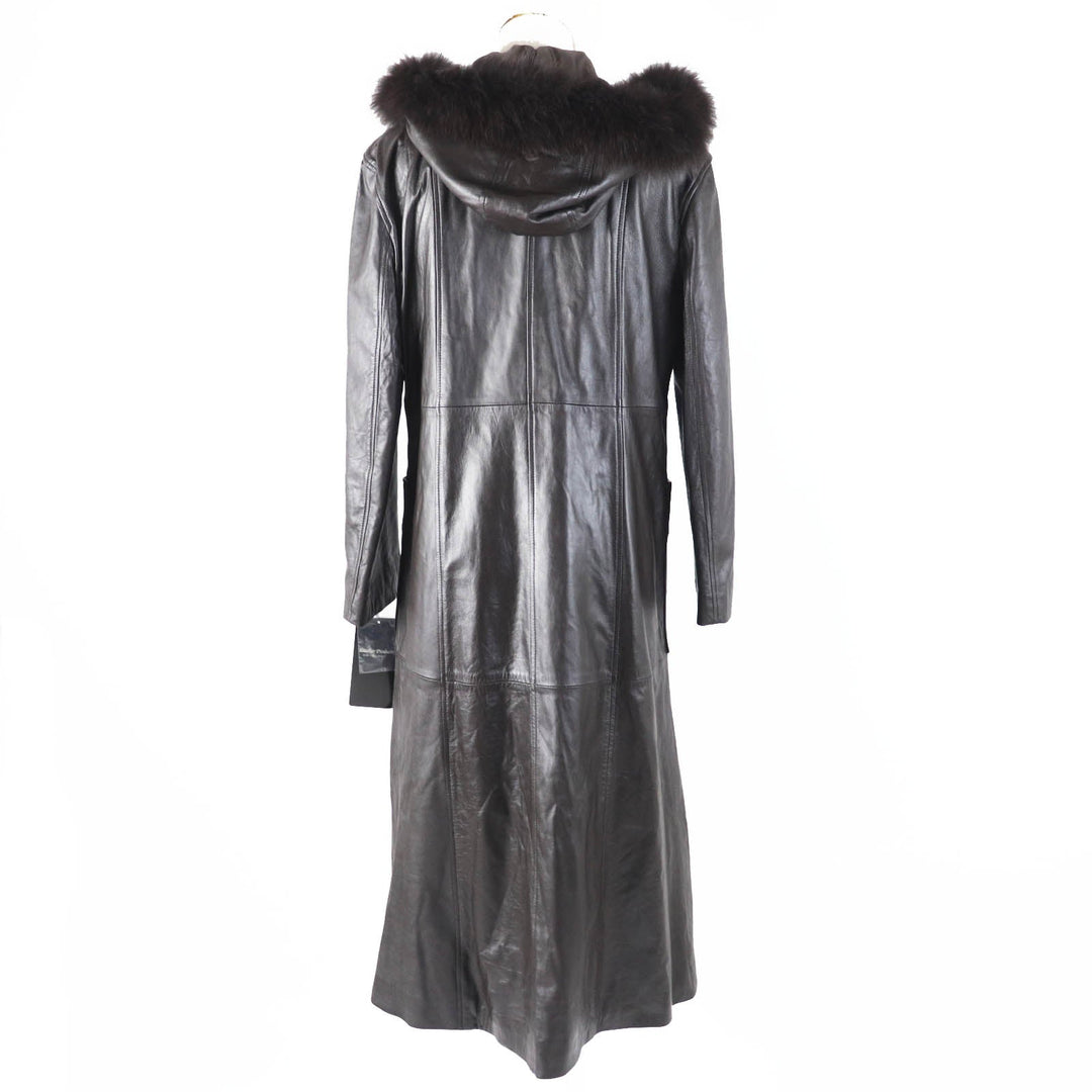 BALMAIN coat 108511 Outer: Sheepskin, Lining: 100% polyester, Fur: Fox Dark brown Women 9 Used Authentic